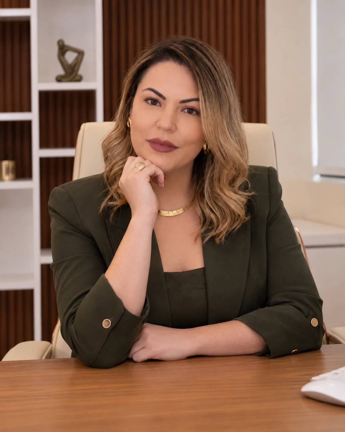 Camila Cavalari no consultório com modelo anatômico do intestino