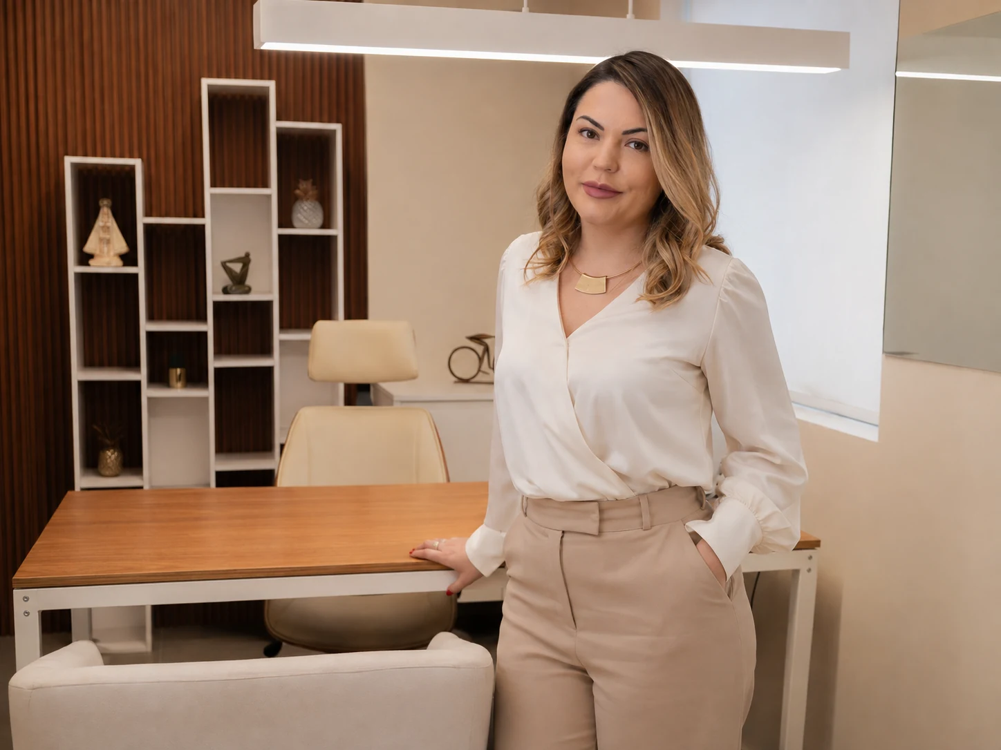 Camila Cavalari em seu consultório em São Paulo